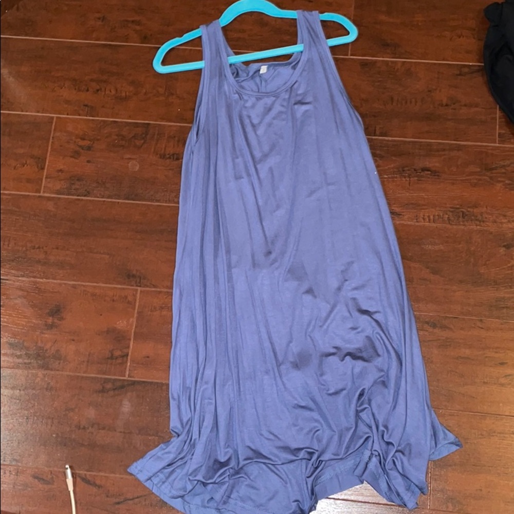 flowy blue dress